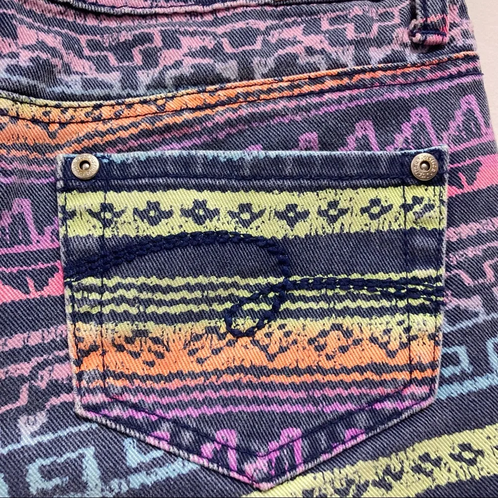 Justice Girls Multicolored Denim Jean Shorts Jorts